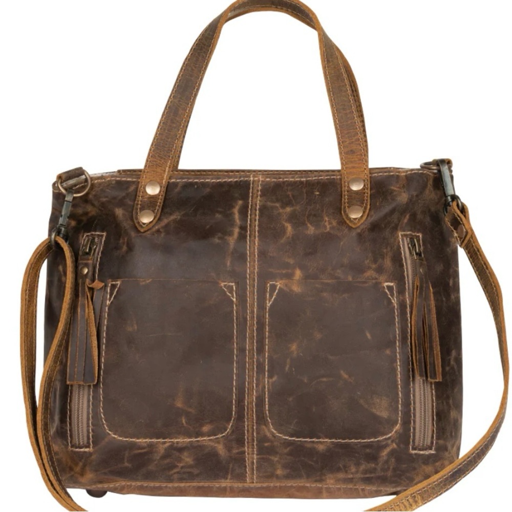 MYRA ULTIMATE CHOICE Leather Tote Western Coastal Cowgirl Rodeo Vibes - Picture 9 of 9